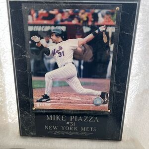 Mike Piazza #31 New York Mets Framed Photo Plaque - Black Marble Look